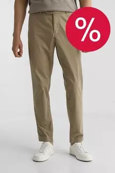 Брюки хлопковые зауженного кроя Bugatti