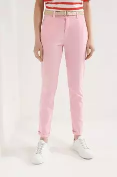Брюки хлопковые зауженного кроя Esprit Casual
