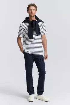 Брюки хлопковые зауженного кроя TOM TAILOR