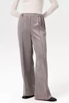 Брюки из экозамши на эластичном поясе Fashion Rebels