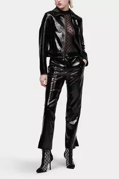 Брюки из блестящей экокожи Karl Lagerfeld