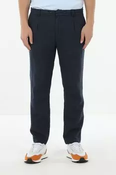 Брюки из хлопка и льна на эластичном поясе Cinque