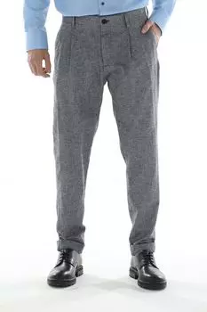 Брюки из хлопка и льна Strellson