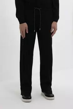 Брюки из хлопка и шерсти на кулиске BOSS