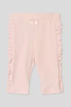 Брюки из хлопкового велюра с рюшами Choupette