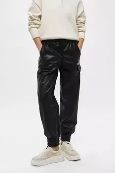 Брюки из искусственной кожи на кулиске Karl Lagerfeld Jeans