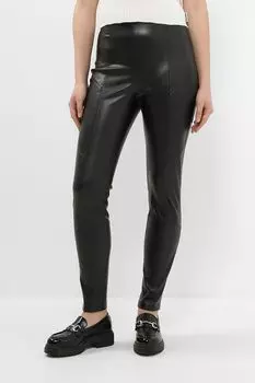 Брюки из искусственной кожи облегающего кроя HUGO