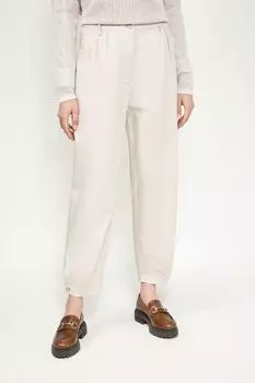 Брюки из льна и хлопка с манжетами UNQ