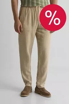 Брюки из льна и хлопка зауженные Blend