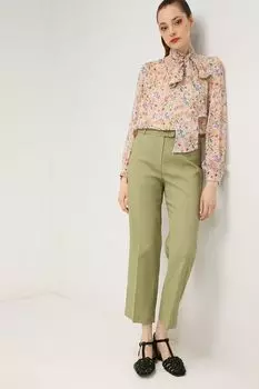 Брюки из смеси хлопка и льна SABRINA SCALA