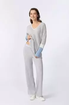 Брюки из смесовой шерсти домашние MARC & ANDRE