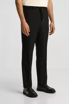 Брюки из смесовой шерсти на кулиске зауженные HUGO