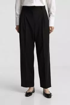 Брюки из смесовой шерсти прямого кроя VASSA&Co.