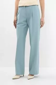 Брюки из смесовой шерсти с защипами Calvin Klein