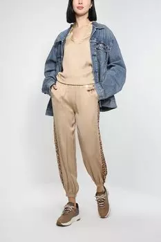 Джоггеры атласные с лампасами FRACOMINA