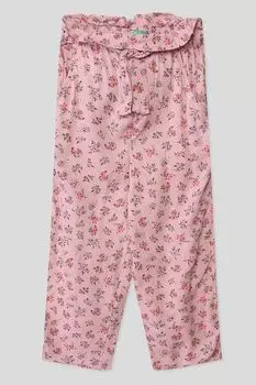 Брюки из вискозы с цветочным принтом Benetton