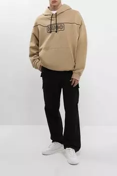 Брюки карго свободного кроя из хлопка рипстоп HUGO