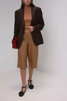 Брюки кюлоты из экокожи Only