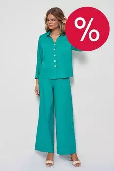 Брюки льняные на кулиске ElectraStyle