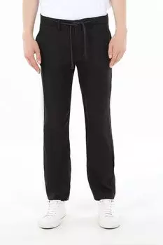 Брюки льняные на кулиске Piombo