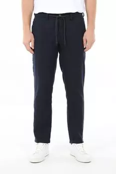 Брюки льняные на кулиске Piombo