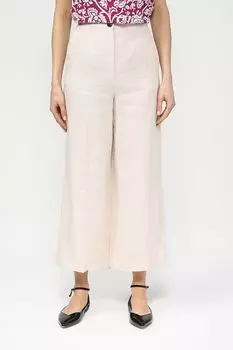 Брюки льняные широкого кроя Emme Marella