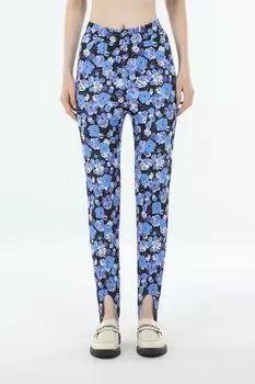 Брюки на эластичном поясе с цветочным принтом BELUCCI