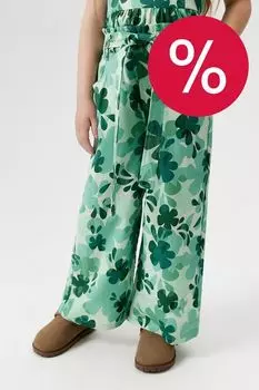 Брюки на эластичном поясе с принтом ACOOLA