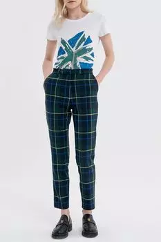 Брюки на эластичном поясе в клетку FRACOMINA