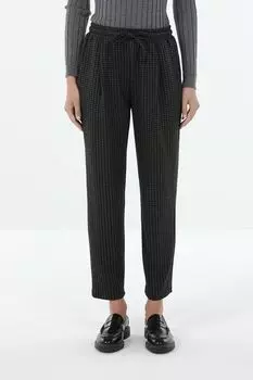 Брюки на эластичном поясе в мелкую клетку BELUCCI