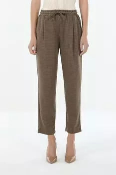 Брюки на эластичном поясе в мелкую клетку BELUCCI