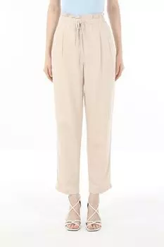 Брюки на кулиске из смесового льна OVS