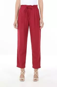 Брюки на кулиске из смесового льна OVS