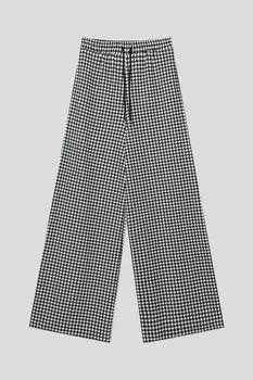 Брюки на кулиске с принтом гусиная лапка свободного кроя Choupette