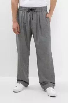 Брюки на кулиске в клетку свободного кроя HUGO