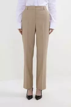 Брюки однотонные прямого кроя Comma