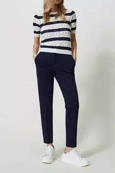 Брюки однотонные прямого кроя TWINSET