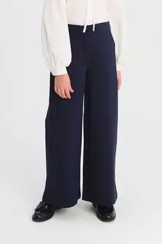 Брюки-палаццо трикотажные расклешенного кроя SMENA