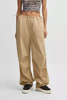 Брюки-парашют мешковатые из хлопка HUGO