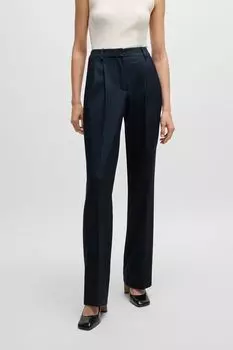 Брюки прямого кроя с эффектом деним BOSS