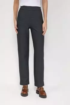 Брюки прямого кроя с мелким принтом EMPORIO ARMANI