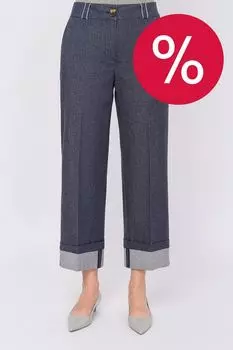 Брюки прямого кроя с отворотами Franco Vello