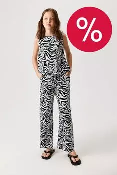 Брюки прямого кроя с принтом ACOOLA