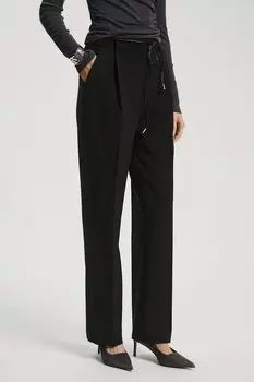 Брюки прямого кроя с защипами Nume