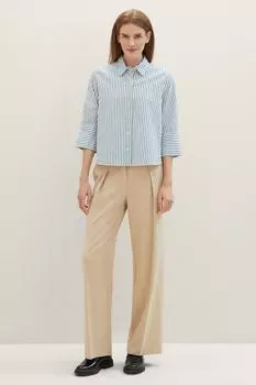 Брюки прямого кроя с защипами TOM TAILOR