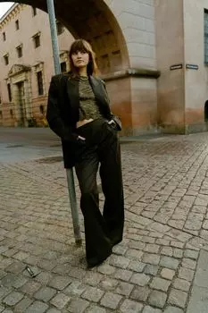 Брюки прямые из шерсти Lutani