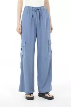 Брюки с добавлением льна на кулиске с карманами Baby Angel