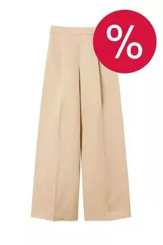 Брюки с добавлением льна широкого кроя TWINSET