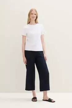 Брюки с добавлением льна укороченные TOM TAILOR