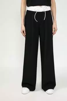 Брюки с двойным контрастным поясом Twist